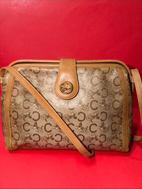 CELINE Monogram Crossbody Shoulder Bag - Classic Logo Print